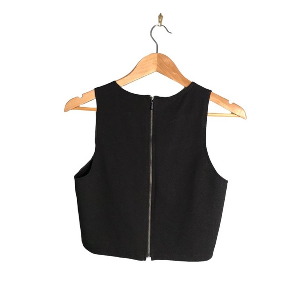 Zara | Black cut out chest sleeveless crop top - Picture 5 of 9